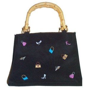 Bamboo Handle Handbag - NEW